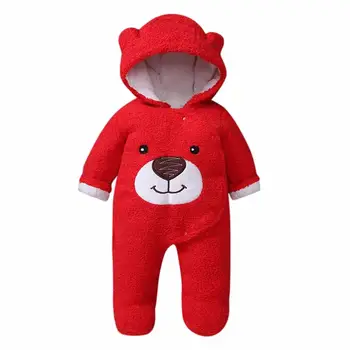 

Newborn Infant Baby Girls Boys Bear Winter Thick Snowsuit Hoodie Cute Romper Jumpsuit Kids Warm Colorful Coat With New Brand