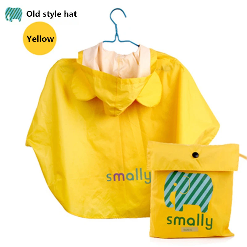Old style yellow Детский желтый дождевик с мультгероями, непромокаемое пончо для девочек, дождевик для мальчиков, Детская ветровка, дождевик, снаряжение 60YY207 - Цвет: Old style yellow