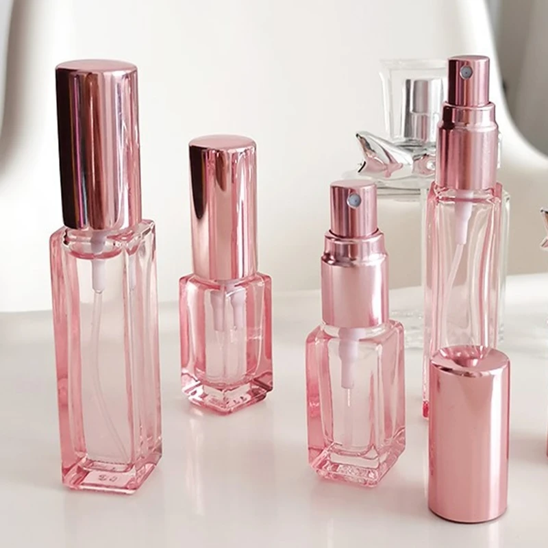 

4ml 9ml 20ml 30ml Rose Gold Mini Spray Perfume Bottle Travel Refillable Cosmetic Container Atomizer Aluminum Bottle