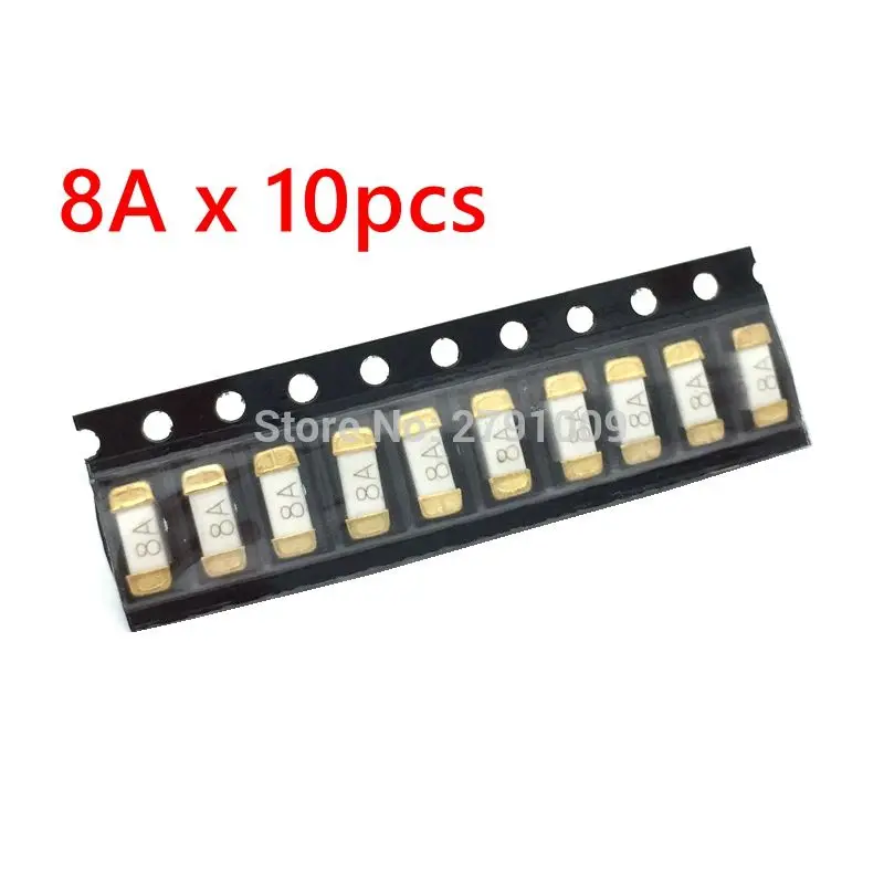 8A 10 шт. 1808 125V 0451 SMD плавкий предохранитель 0.5A 0.75A 1A 2A 3A 4A 5A 6.3A 8A 10A 15A 20A 500MA 750MAultra-rapid предохранители - Цвет: 8A