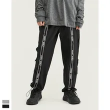 Seveyfan полосатые Лоскутные уличные Джоггеры мужские большие хип-хоп брюки карго тренировочные брюки-карандаши для мужчин R3120