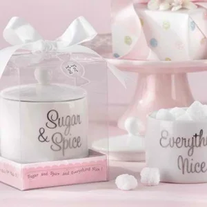 

Sugar & Spice Ceramic Sugar Bowl Kitchen Party Accessories Wedding Favors