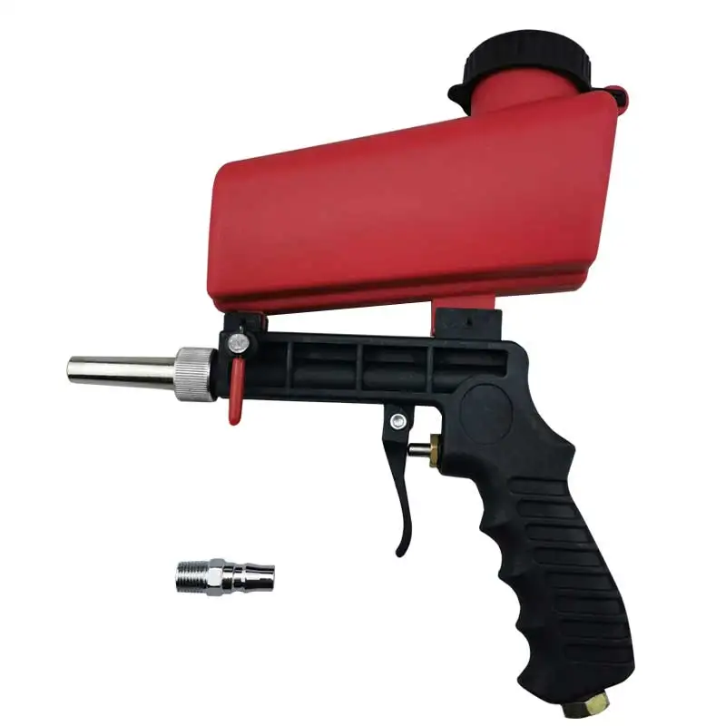 Portable Gravity Sandblasting Gun Pneumatic Small Sand Blasting Machine Adjustable Pneumatic Sandblasting Set