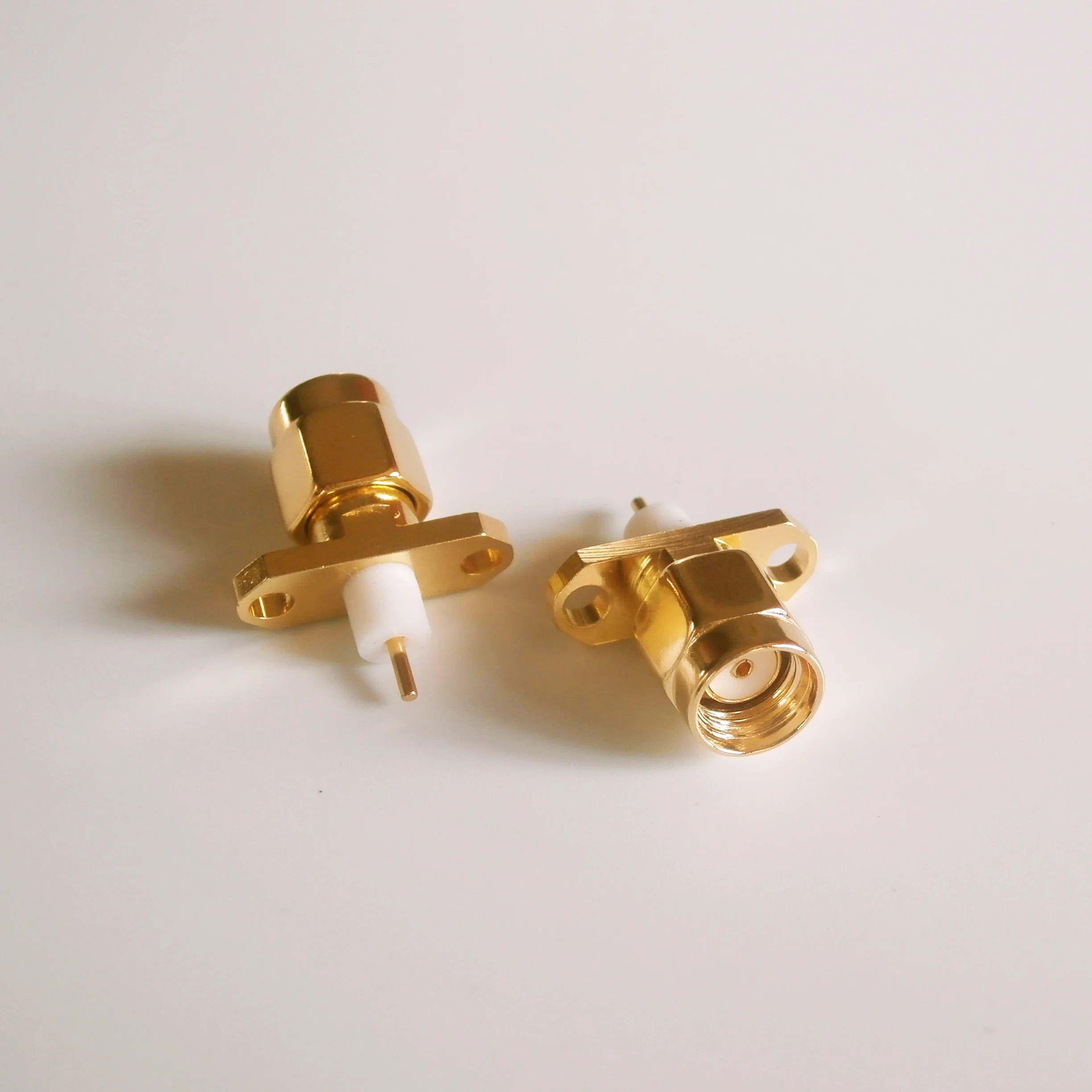 

10 шт. RP-SMA гнезда разъёма 2 отверстия фланца палубы крепление припой РЧ коаксиальный разъем