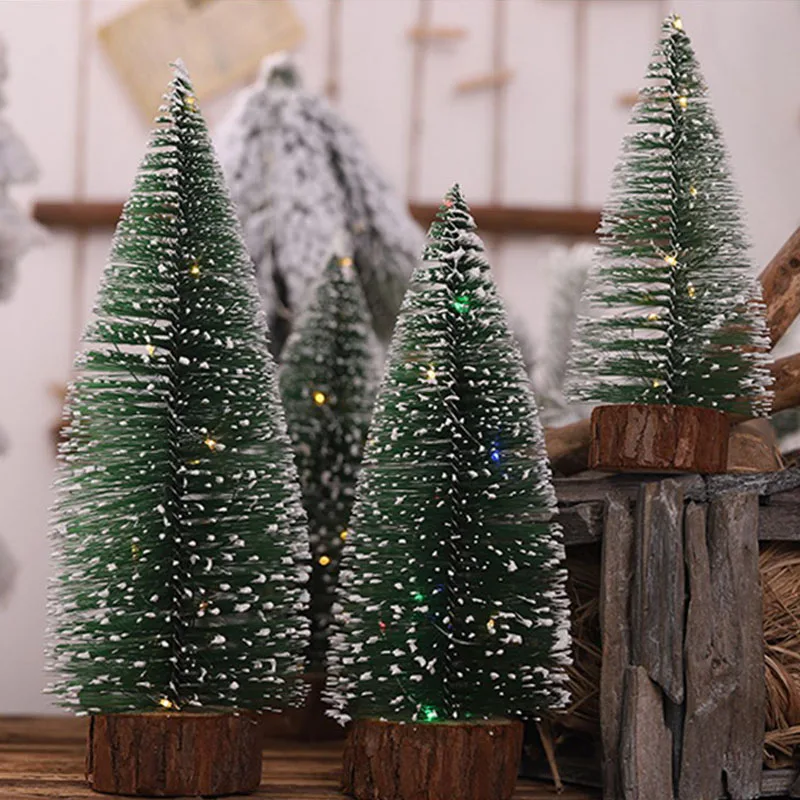 

Fake Christmas Tree Decorations House Mini Xmas Pine Needles Tabletop Trees Winter Ornaments for Christmas Home Party Decor