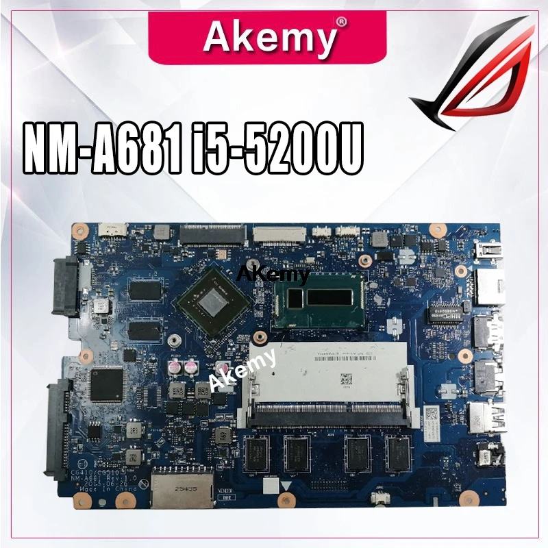 100 15IBD материнская плата для For Lenovo 14IBD CG410/CG510 NM A681 DDR3L i5 5200U 2G Оперативная память GT920