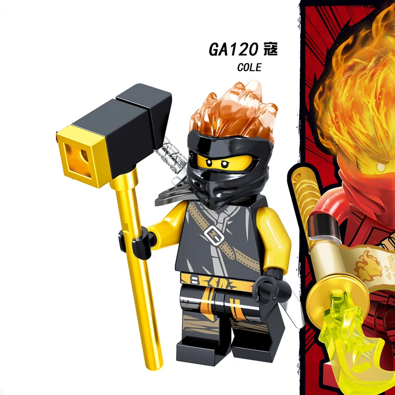 GA120 Фигурки ниндзя Lloyd Kai Jay Zane Cole Nya Carmadon Ninjagoed, набор строительных блоков из фильма, игрушки для детей, подарки для мальчиков - Цвет: GA120