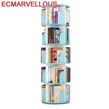 

Decoration Industrielle Shabby Mueble De Madera Rotate Rotatable Modern Librero Bookcase Libreria Scaffale Bookshelf Case