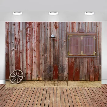 

Background Photography Wood Wall Backdrops Photography Chair Window Studio Background for Wedding Party Photo Booth Props