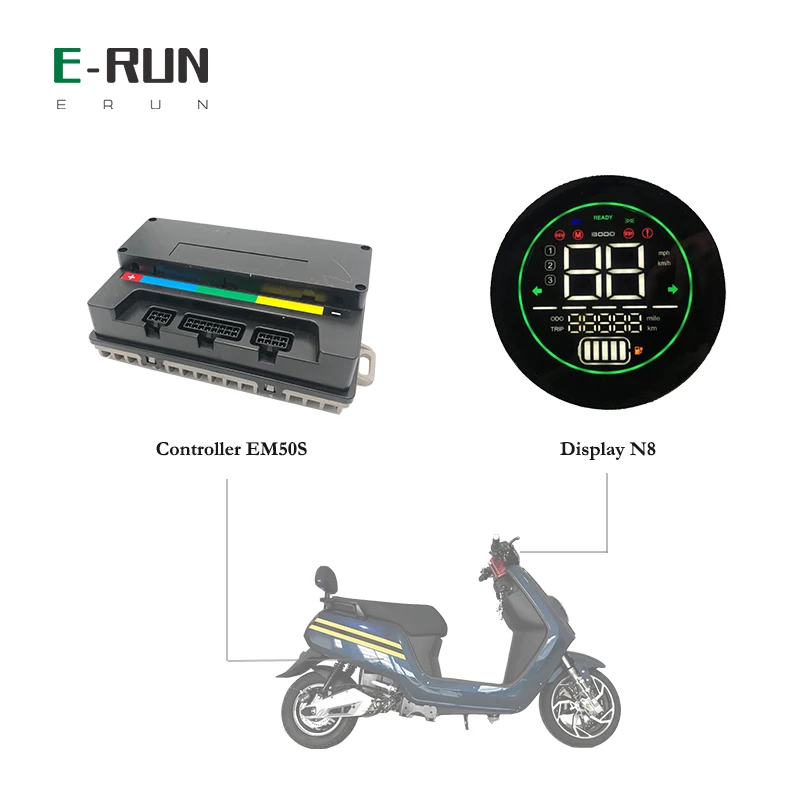 US $118.89 Votol Controller 60A EM50S BLDC PMSM Sine Wave Motor Driver With N8 Display For QS Mid Drive 1KW