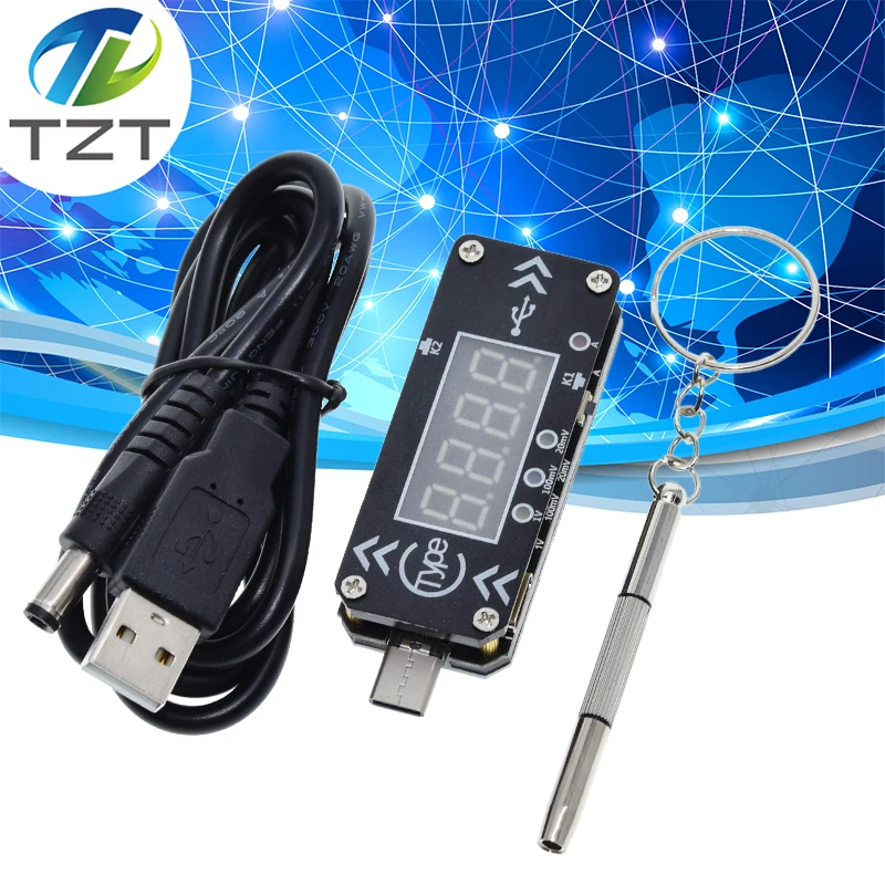 Зарядное устройство с USB-зарядкой и триггером вольтметр Амперметр 5 В/9 В/12 В/15 В/20