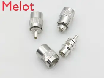 

50PCS brass UHF Male PL259 Plug Solder RG58 Cable Connector