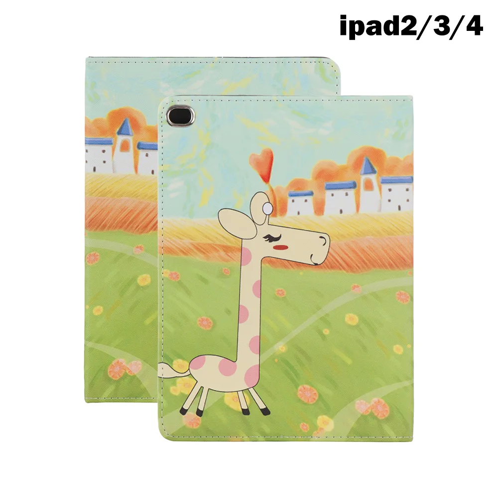 1 предмет смарт-чехол, защитный чехол для iPad2/3/4 iPad5/6 / iPad мягкая подошва задняя крышка из искусственной кожи чехол Авто Режим сна/Пробуждение - Цвет: 3-iPad2 3 4