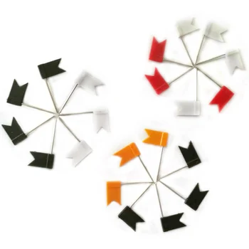 

100 PCS Multi-color Map Flag Push Pins Drawing Stationery with Stainless Point for Map Bulletin Boards Wall Charts Calendar