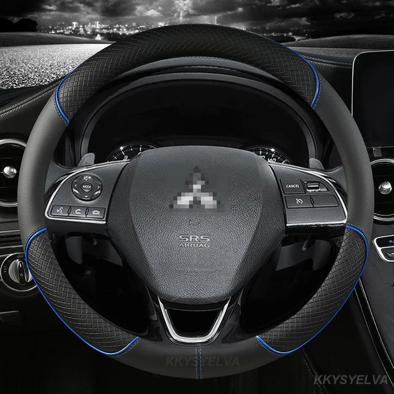 Car Steering Wheel Covers for Mitsubishi ASX 308 Eclipse Cross Grandis Montero Lancer Pajero Outlander Leather Protection Covers steering wheel cover