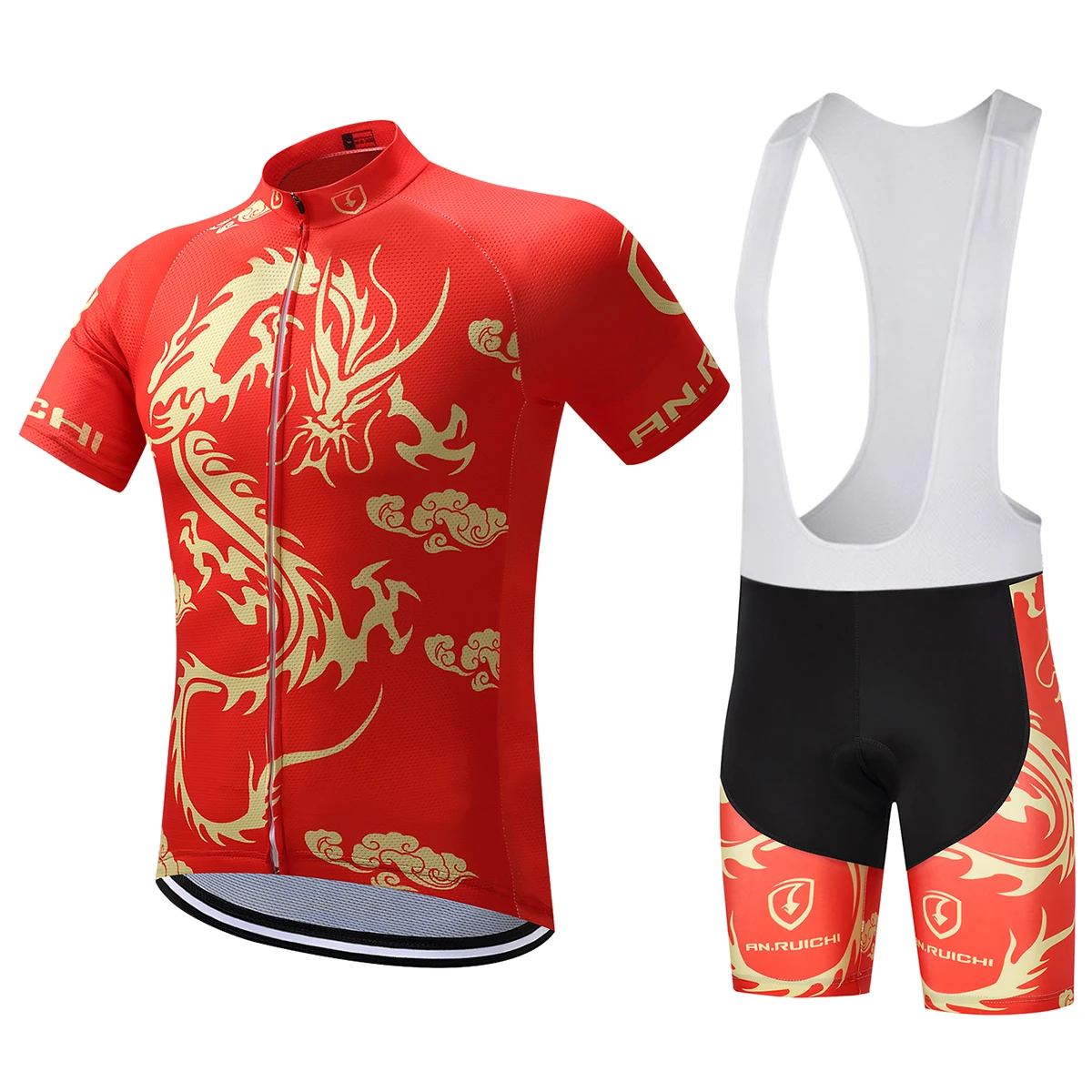 Men Red Quick-Dry Team Cycling Jersey Set MTB Road Bicycle cycling Clothing Breathable Mountain Bike Clothes Cycling Set