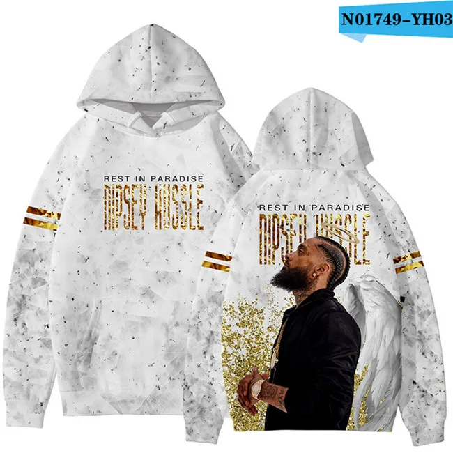 Хип-хоп Nipsey Hussle толстовки для мужчин/wo мужские 3D повседневные толстовки Горячая Распродажа Толстовка Harajuku осенняя одежда для мужчин/wo мужская верхняя одежда - Цвет: J