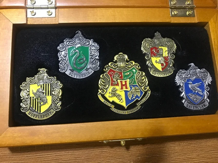 H Potter хогварт копилка для монет набор значков Брошь булавка Модель Коллекция волшебной мир благородный подарок на Рождество Хэллоуин реквизит косплей