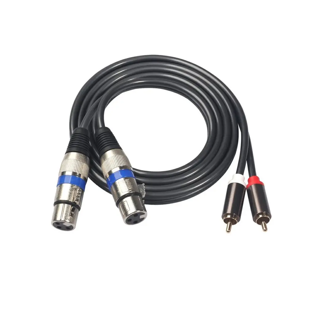 2 Rca Male To Xlr Dual Female Audio Cable Gold-plated 1.5m For Microphone Mixer Power Amplifier Headphone | Автомобили и