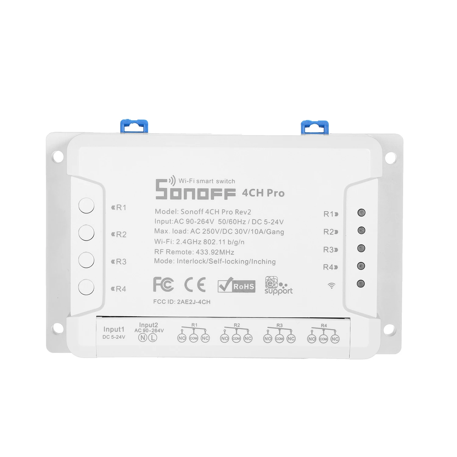 Sonoff 4CH Pro R2 Wi-Fi умный переключатель беспроводной пульт дистанционного управления совместим с Alexa Google Assistant для лампы вентилятор светильник