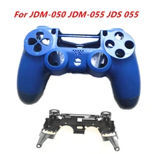 Para PS4 Pro JDM-050 JDM-055 JDS 055 JDS 050 controlador frente Carcasa Trasera caso de Shell con R1 L1 clave soporte marco interior