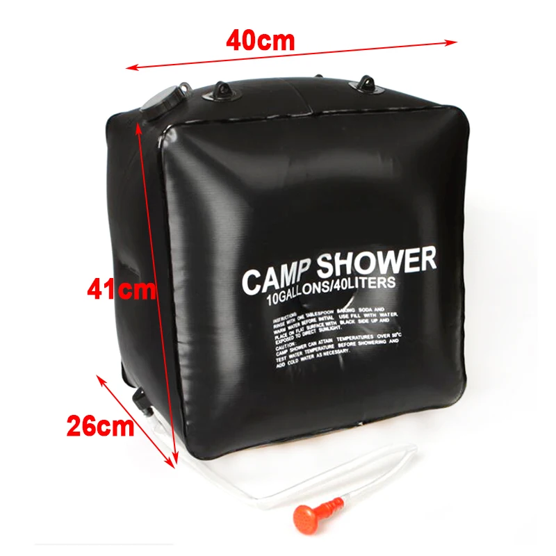 40L Solar Heating Hiking Camping Camp Shower Bag Case Outdoor Washing Camping Travel Hiking Climbing Picnic Bathing Bag