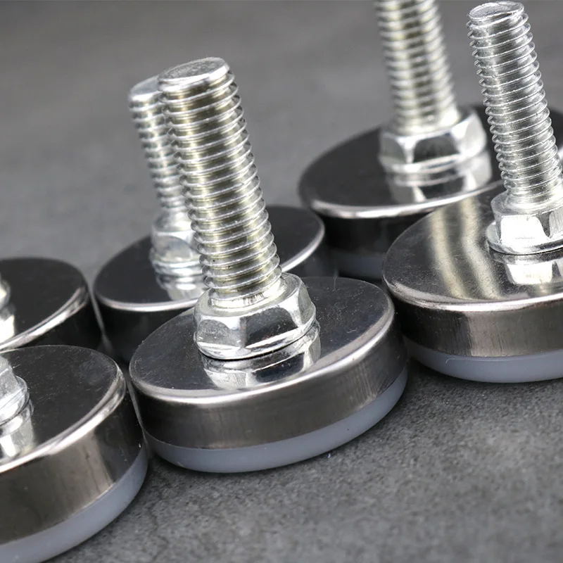 8Pcs Steel Adjustable Furniture Feet with Nylon Base Levelers for Sofa Table Chair Cabinet Workbench - Easy Leveling 5
