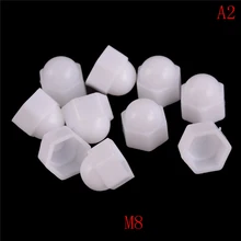 M6 M8 M10 M12 blanc dôme boulon écrou Protection bouchons couvercle hexagonal hexagone écrous capuchon écrous Protection couvercle écrous 10 pièces