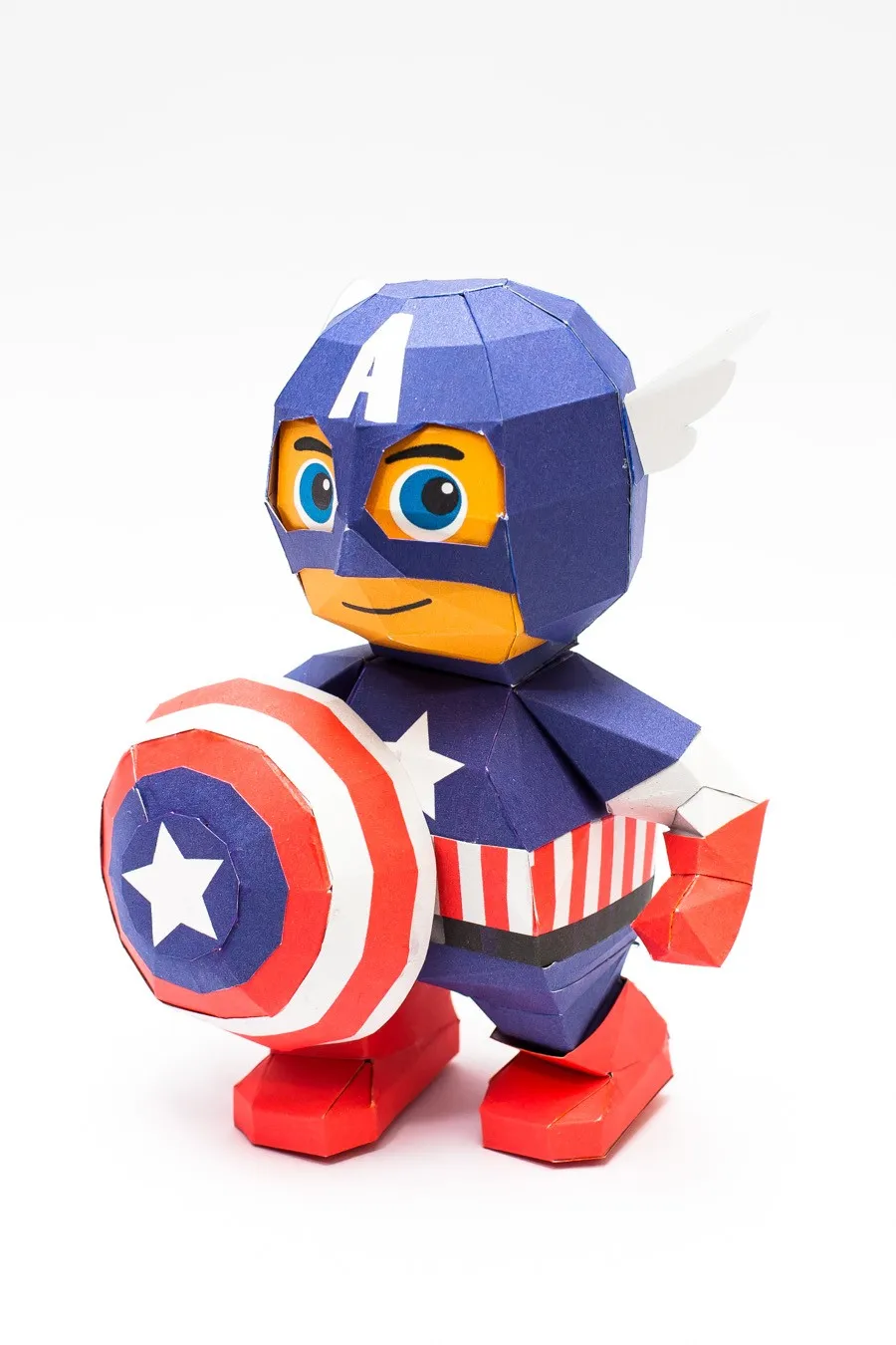

Cartoon Captain America 3D Paper Model Educational Handmade Toy DIY Origami Non-Finished Product