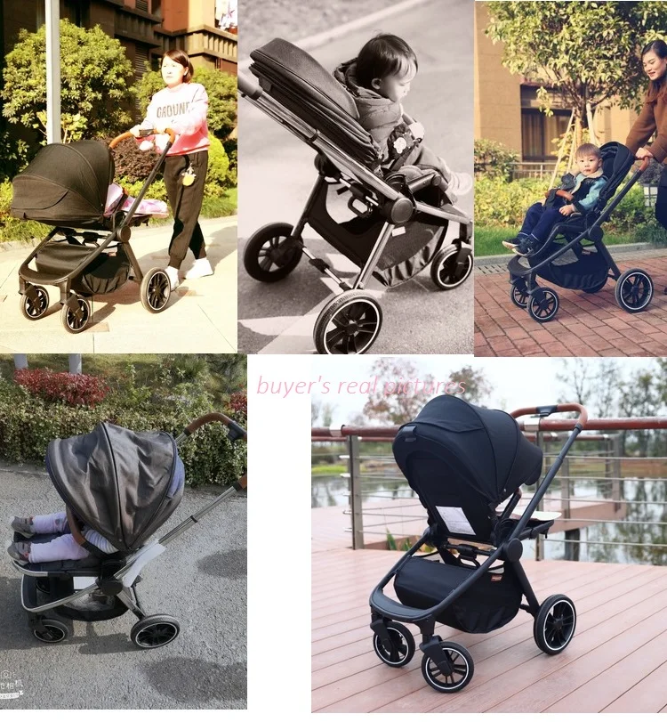 Fábrica de Luxo Carrinho de Bebê Carrinho de Bebé 2 em 1 Leve Dobrar Absorvedores Kidsworld Pode Sentar Pode Mentir Alta Vista Two way Bebê Crianças 2 reclinar assento reversível Two Way de alta