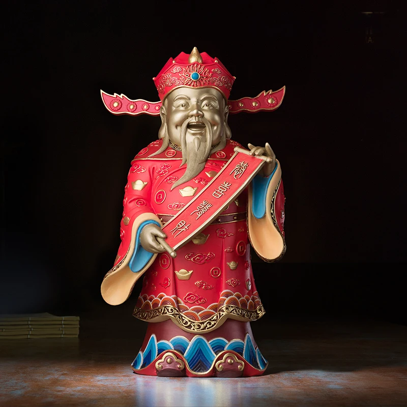 

HOME SHOP Company TOP high grade Mammon Wealth God TU DI GONG CAI SHEN YE statue bring money good luck Handmade brass Christmas