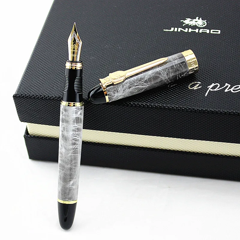 JINHAO Меч Щит авторучка Iraurita позолоченный металлический корпус роскошные ручки 0,5 мм X450A канцелярские принадлежности для офиса и школы