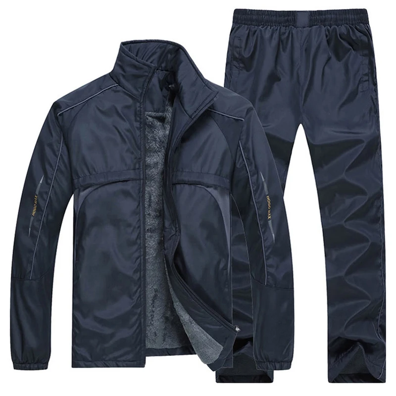 New Man Set winter thick warm Men's Sportswear 2 Piece Sets Sports Suit Jacket+Pant joggers Sweatsuit Male Tracksuit size L~5XL New Man Set winter thick warm Men's Sportswear 2 Piece Sets Sports Suit Jacket+Pant joggers Sweatsuit Male Tracksuit size L~5XL