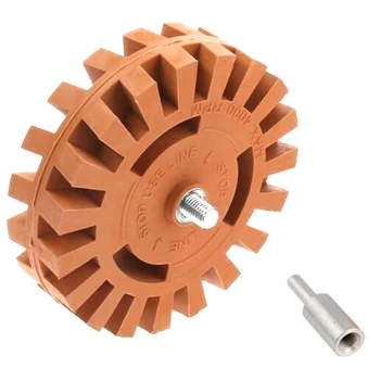 

4 Inch 100mm Power Drill Adapter Anti Scratch Auto Pinstripe Rubber Eraser Wheel Smooth Practical Paint Repair Removal Car