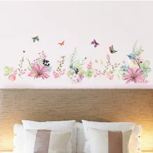 ABC1056 Wall Stickers Fresh And Romantic Flower Bedroom Living Room Background Decoration Removable Stickers