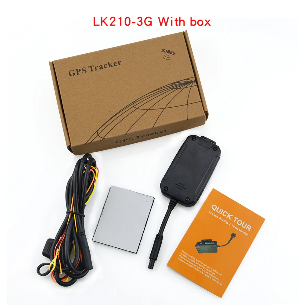 Высокое качество 3g WCDMA gps трекер LK210-3g мотоцикл gps отслеживающее устройство водонепроницаемый отрезать масляный двигатель на оповещение о скорости - Цвет: With box