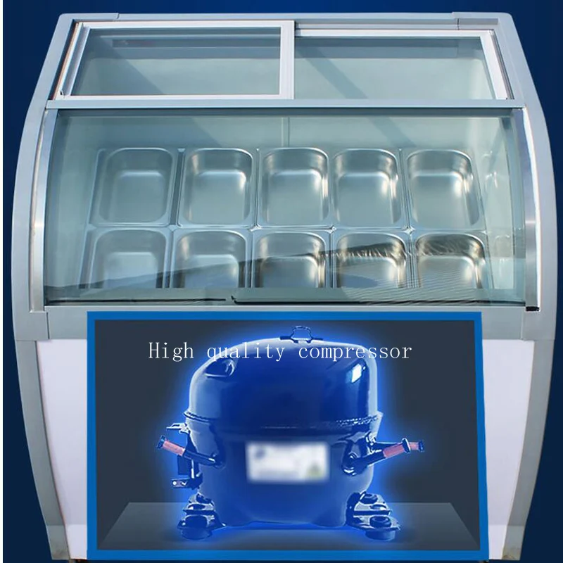 Commercial Ice cream display freezer cabinet showcase Hard ice cream counter top ice cream display 6