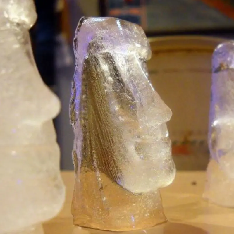 Каменные статуи Moai для пасхального острова поднос кубиков льда силиконовая