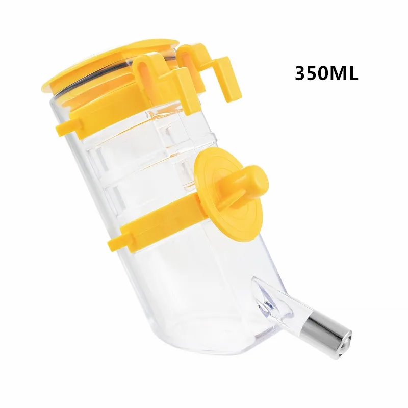 350ml yellow Поилка для домашних животных для маленьких собак, кошек, автоматическая кормушка для собак кошек, поилка для улицы/путешествий, легко переносится и может висеть - Цвет: 350ml yellow