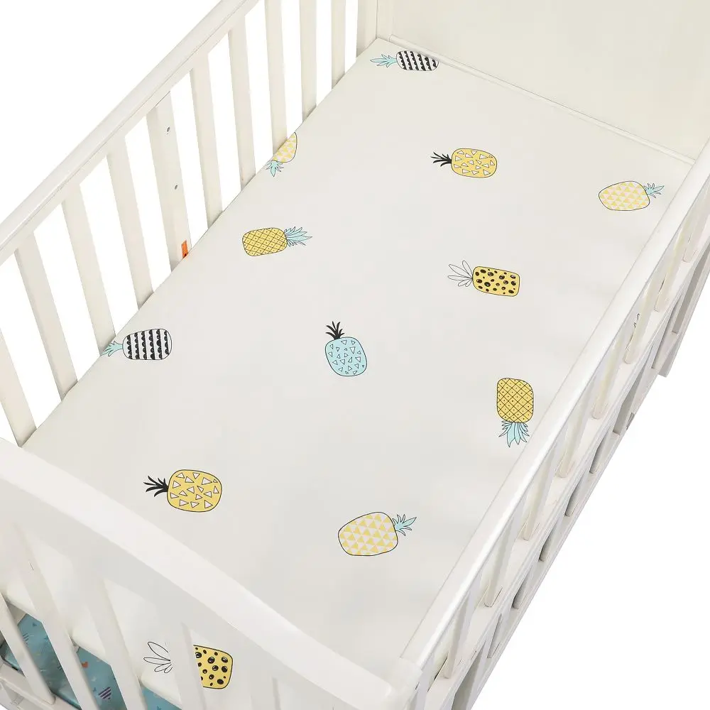 Хлопок, простыня для кроватки, мягкий матрас для детской кровати, защитный чехол и эластичная простыня, мультяшное постельное белье для новорожденных - Цвет: CLS0056