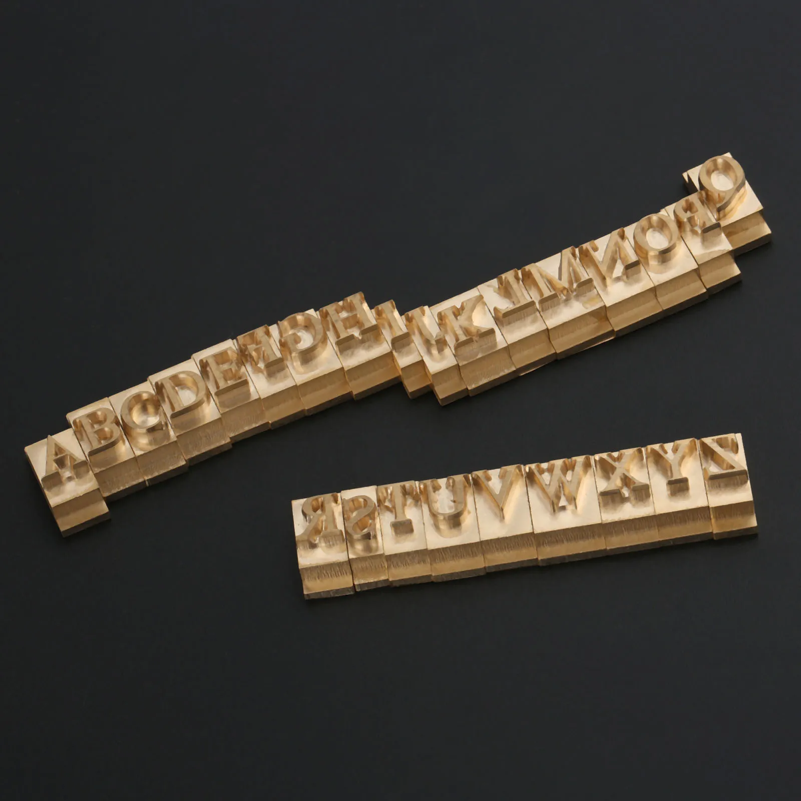 26pcs/set Capital Letters Gold Brass Times New Roman Stamp Molds A-Z Craving Tool Iron Press Stamping Leather Wood Cake Craft