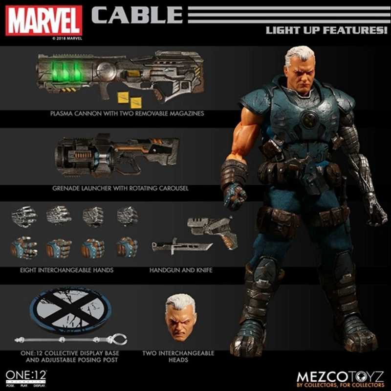 

Genuine Mezco Toyz one: 12 Marvel Electric Cable Electric Lock Cable 6 Inch Cloth mode Figure Model Dolls Figurals