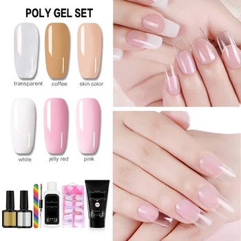 

Poly Gel Kit Nail Extension Gel UV Lamp Set Manicure Nail Salon Varnish Nail Polish Art Nails Extensions Hard Gel Polygel Kit
