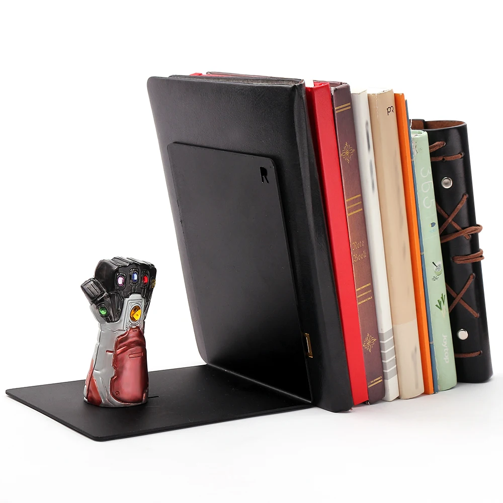 Дропшиппинг Марвел Мстители нержавеющая сталь Bookrack книжная полка подставки для книг подарки танос Бесконечность перчатки подарок для мальчика ювелирные изделия