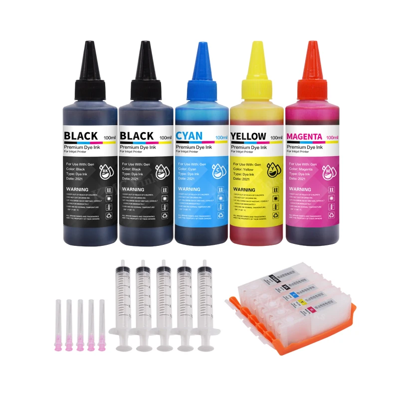 Kmcyinks-reencha o Jogo da Tinta para Canon Pixma Pgi 550 Cli 551 xl Ip7250 Mg5450 Mx925 Mg5550 Mg6450 Mg5650 Mg6650 Ix6850 Mx725 Mx925 - Imagem 6