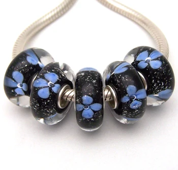 

JGWGT 2117 5X 100% Authenticity S925 Sterling Silver Beads Murano Glass beads Fit European Charms Bracelet diy jewelry Lampwork