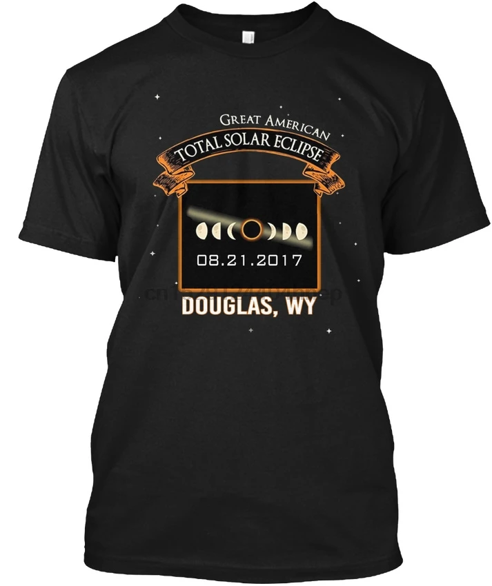 Eclipse Douglas Wyoming 2017. Настраиваемый город-популярная футболка без тегов | Мужская