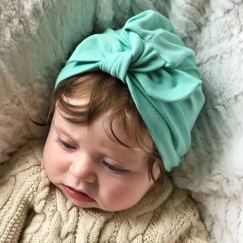 

Fashion Semicircle Bow Hat Newborn Baby Headbands Cotton Baby Beanie Cap Infant Toddler Turban Kids Girl Boy Hair Accessories