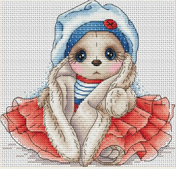 Rabbit styles cross stitch kit Animal cotton thread 14ct canvas stitching embroidery DIY - Цвет: Светло-зеленый