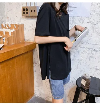 

PS170 Cotton white short sleeve T-shirt for women